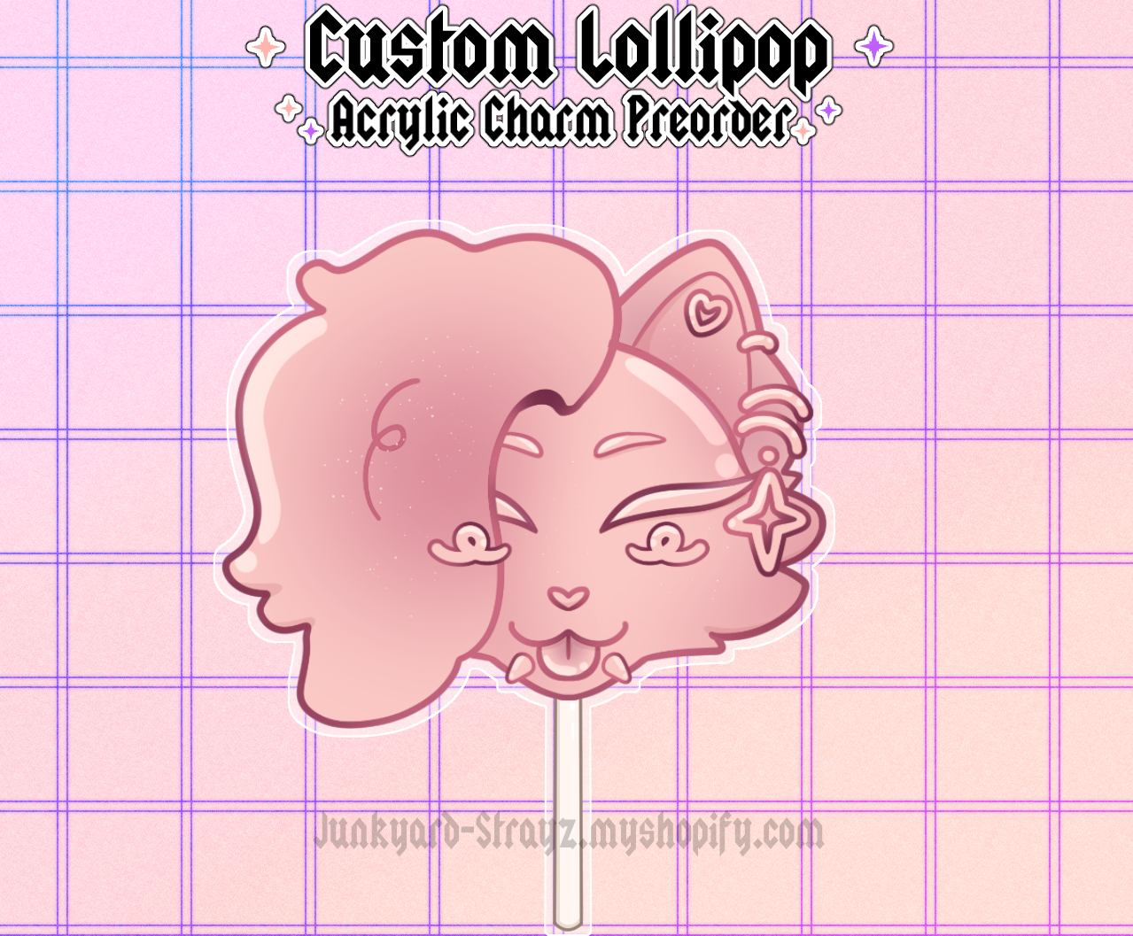 (Pre-Order) Custom Lolipop Acrylic charm