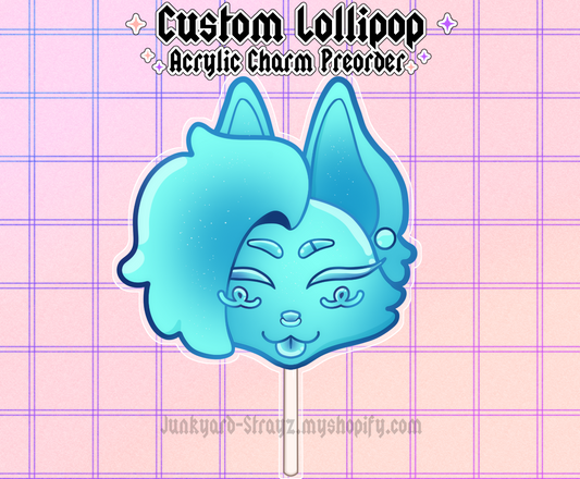 (Pre-Order) Custom Lolipop Acrylic charm