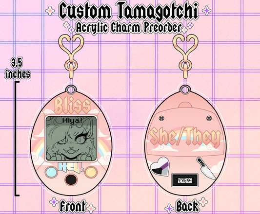 (Pre-Order) Custom Tamagotchi Acrylic charm