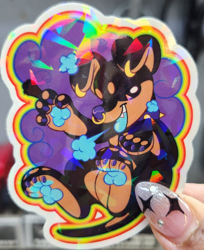 Doobie Doberman Sticker