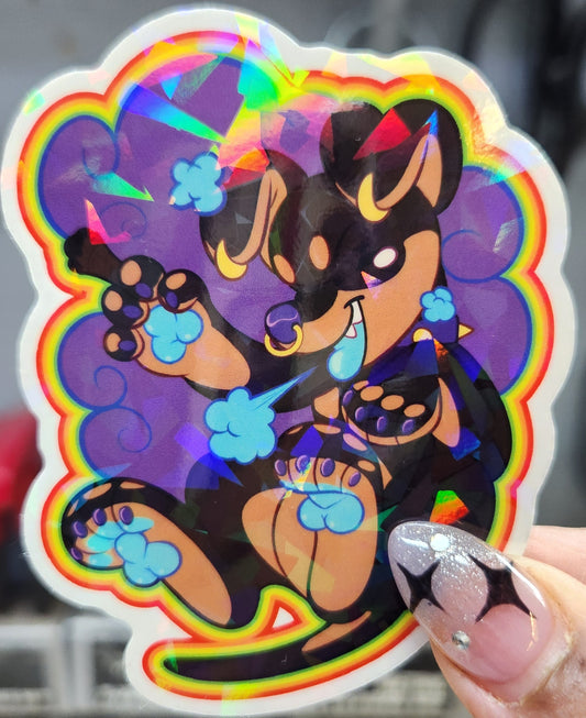 Doobie Doberman Sticker
